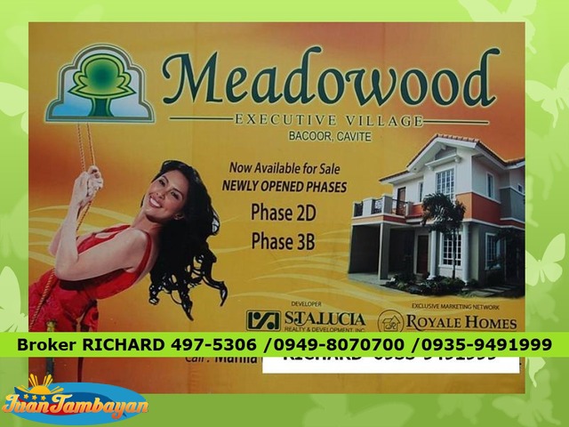 MEADOWOOD Bacoor Cavite Subdivision Lots = 8,500/sqm  - ₱1,275,000.00