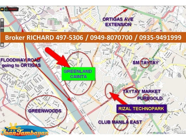 CAINTA GREENLAND Ph 3 and Ph 9 LOTS = 7,200/sqm  - ₱864,000