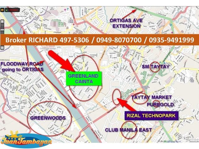 CAINTA GREENLAND Ph 3 and Ph 9 LOTS = 7,200/sqm  - ₱864,000