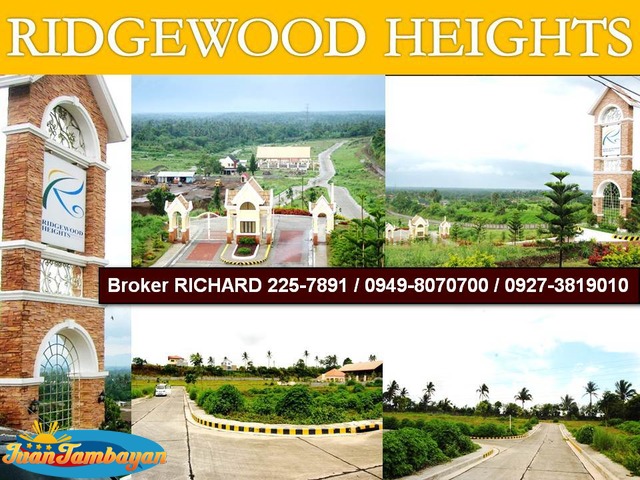 RIDGEWOOD Tagaytay Subdivision Lots = 8,960/sqm (Php 2,688,000)