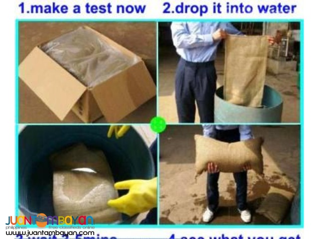 Sandless Sand Bag to Protect against Floodwaters