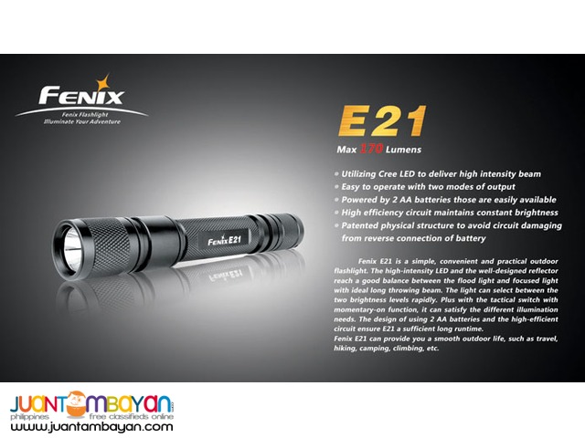 Fenix E21 LED Flashlight CREE 170 Lumens 