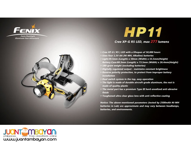 Fenix HP11 HeadLamp LED 277 Lumens
