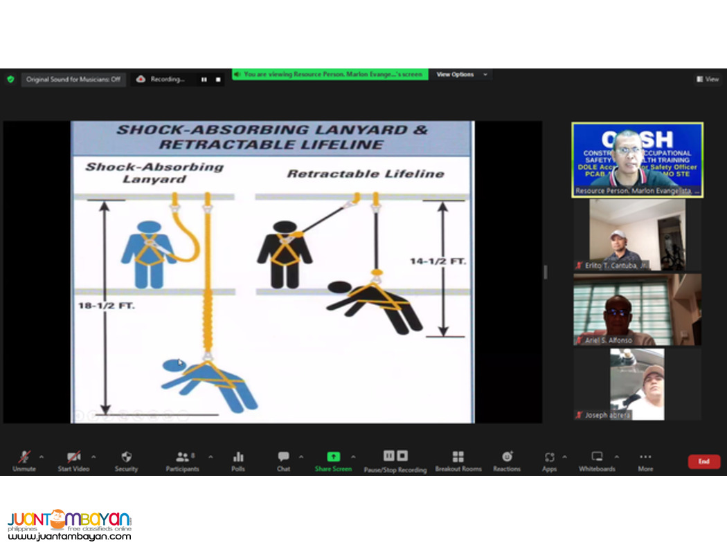 DOLE COSH Training PCAB COSH Training Safety Officer AMO STE Training