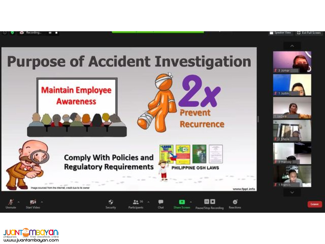 BOSH Training BOSH SO2 Training DOLE Safety Officer 2 SO2 Online