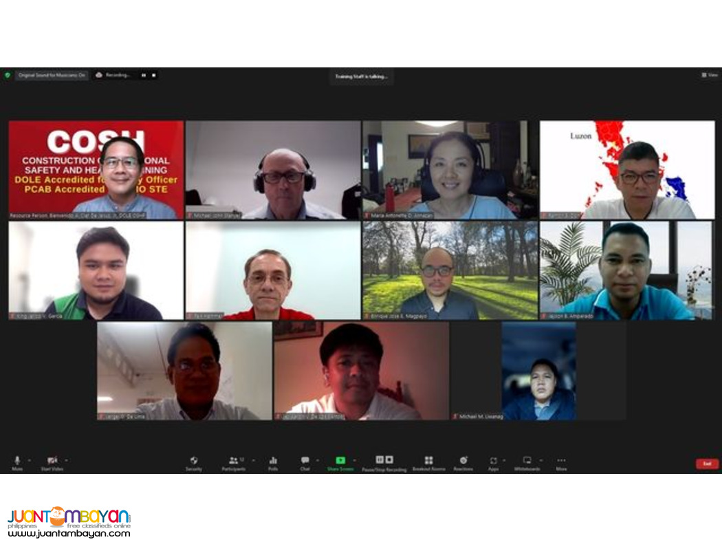 COSH Training PCAB COSH DOLE COSH for AMO STE SO2 Online COSH