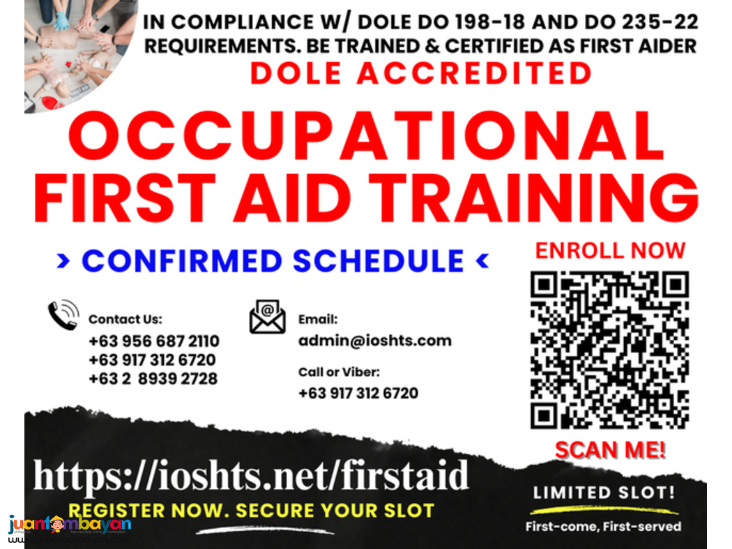First Aid Training CPR BLS Training in Compliance DOLE Requirement