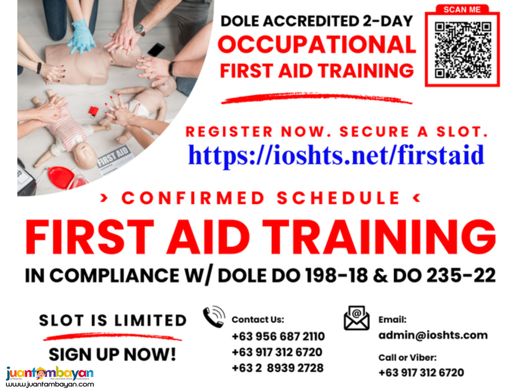 2 days First Aid Training BLS Training Compliance DOLE Requirement
