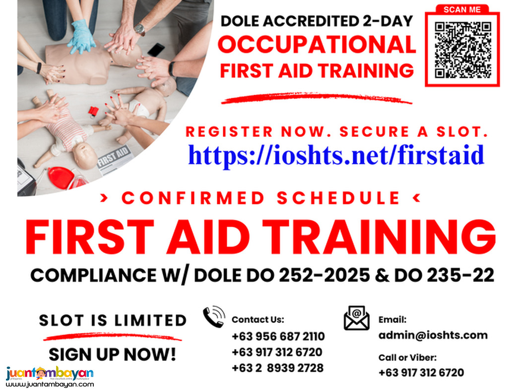 2 days First Aid Training BLS Training Compliance DOLE Requirement