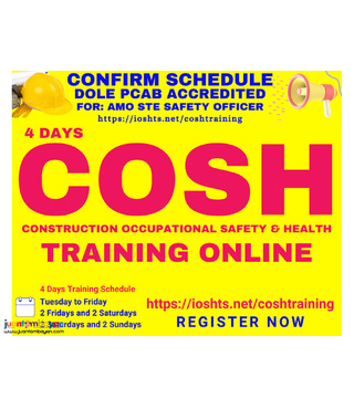 Online COSH Training DOLE Accredited PCAB Accredited AMO STE SO2