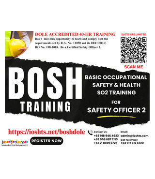 DOLE Accredited BOSH SO2 Training in Compliance with DOLE Requirement