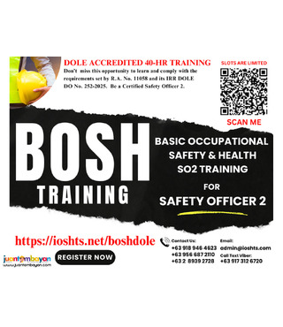 DOLE Accredited BOSH SO2 Training in Compliance with DOLE Requirement