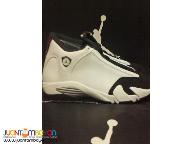 Genuine Air Jordan 14 Blacktoe Basketball Shoes 