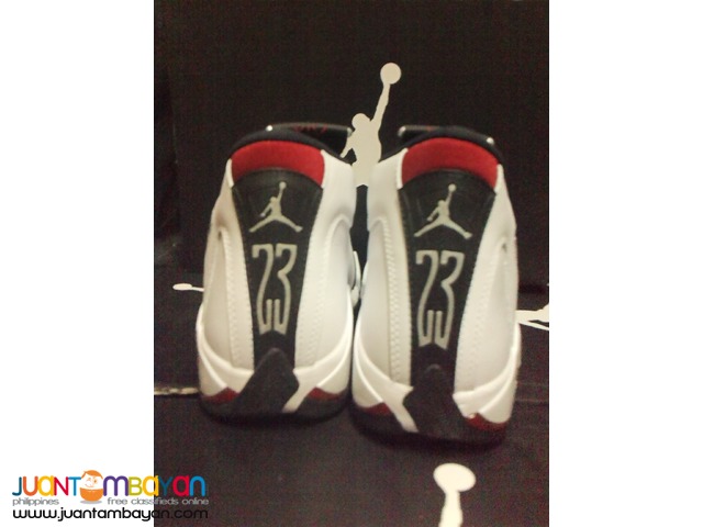 Genuine Air Jordan 14 Blacktoe Basketball Shoes 