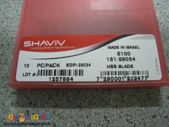SHAVIV E100 High-Speed Steel Deburring Blades (1 pack - 10 pieces)
