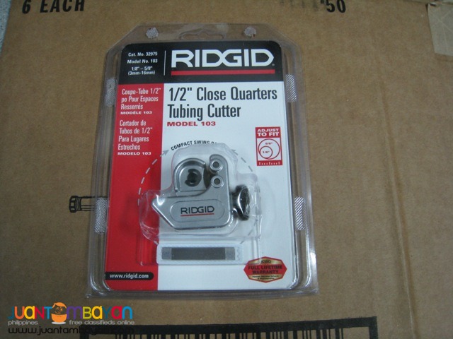 Tubing Cutter Ridgid Model 103 Close Quarters