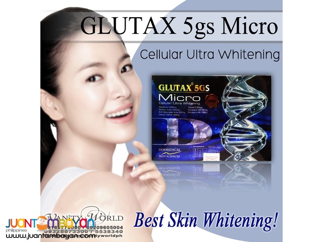 GLUTAX 5gs Micro Cellular Ultra Whitening 6 vials from Italy
