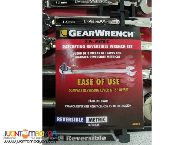 GearWrench 8 pc. Metric Reversible Ratcheting Combination Wrench Set