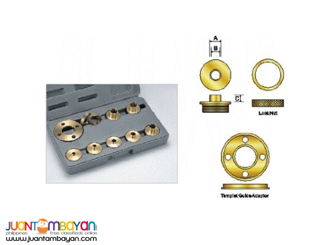 Kempston 99000 10-piece Solid Brass Template Guide Kit with Adapter