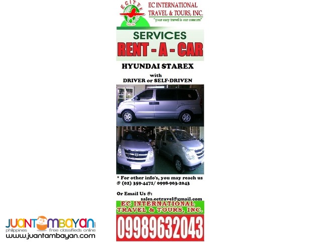 Hyundai Starex for RENT Hyundai Starex for RENT